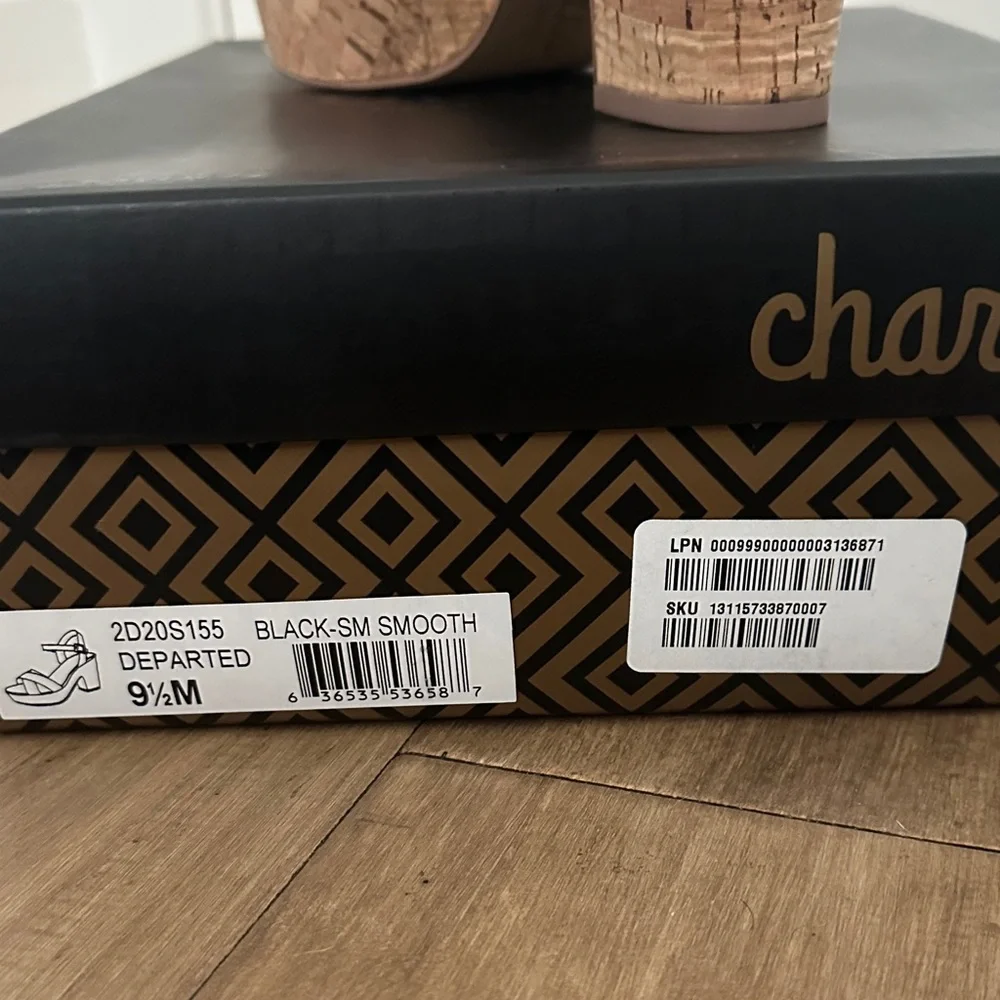 Charles by Charles David Black Cork Platform Heels - Picture 2 of 4